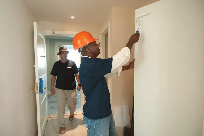 Equipe da Pinturas Uehara trabalhando em obra em Curitiba